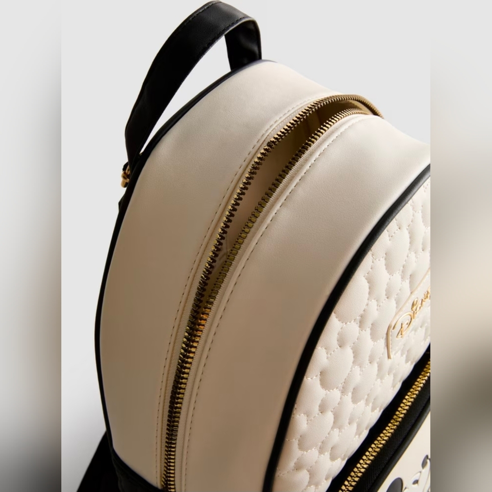 Disney's Mickey Mouse Quilted Backpack Beige N Black, Primark Exclusive - Picture 3 of 6